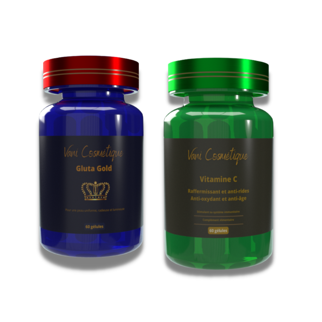 Combo Vitamine C + Gluta Gold - Peau jeune et teint éclatant